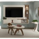 Ver imagem 1 de Conjunto Sala de Estar Painel para Tv até 72 Pol com Mesa de Centro e 2 Mesas Laterais Jade/tutti