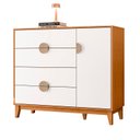 Ver imagem 1 de Comoda Sapateira Ipe 4 Portas Quartos Cinamomo com Branco - Albatroz