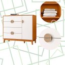 Ver imagem 4 de Comoda Sapateira Ipe 4 Portas Quartos Cinamomo com Branco - Albatroz