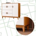 Ver imagem 5 de Comoda Sapateira Ipe 4 Portas Quartos Cinamomo com Branco - Albatroz