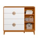 Ver imagem 3 de Comoda Sapateira Ipe 4 Portas Quartos Cinamomo com Branco - Albatroz