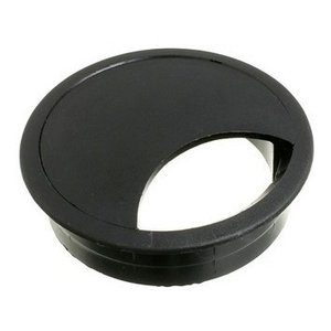 Acabamento Passa Fio Mesa Computador Preto 46mm Kit 50 Pçs