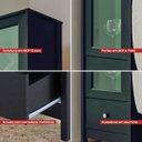 Ver imagem 7 de Cristaleira Classica 1 Porta de Vidro e 1 Gaveta 43cm Ditália