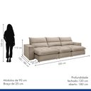 Ver imagem 3 de Sofá Retrátil e Reclinável 4 Lugares 320cm Martinho Boucle Yescasa