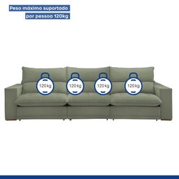 Sofá Retrátil e Reclinável 320cm Martinho Boucle - 10