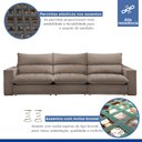 Ver imagem 3 de Sofá Retrátil e Reclinável 350cm Martinho Veludo