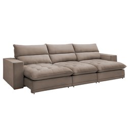 Sofá Retrátil e Reclinável 350cm Martinho Veludo - 12