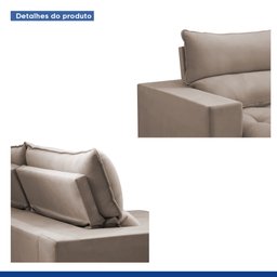 Sofá Retrátil e Reclinável 350cm Martinho Veludo - 8