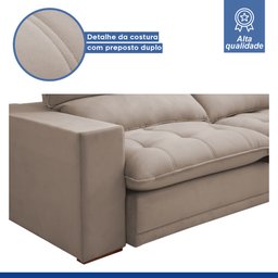 Sofá Retrátil e Reclinável 350cm Martinho Veludo - 7