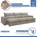 Ver imagem 6 de Sofá Retrátil e Reclinável 350cm Martinho Veludo