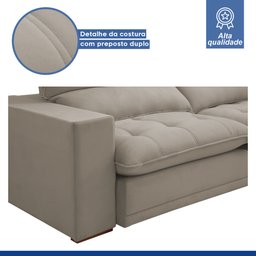 Sofá Retrátil e Reclinável 350cm Martinho Veludo - 7