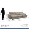 Sofá Retrátil e Reclinável 350cm Martinho Veludo - 9