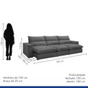 Ver imagem 3 de Sofá Retrátil e Reclinável 5 Lugares 350cm Martinho Yescasa