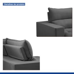 Sofá Retrátil e Reclinável 350cm Martinho Veludo - 8