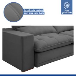 Sofá Retrátil e Reclinável 350cm Martinho Veludo - 7