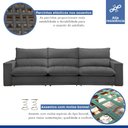 Ver imagem 3 de Sofá Retrátil e Reclinável 350cm Martinho Veludo