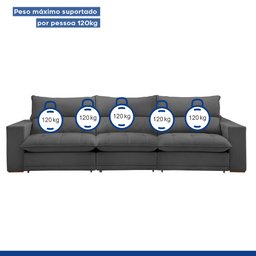 Sofá Retrátil e Reclinável 350cm Martinho Veludo - 10