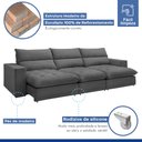 Ver imagem 6 de Sofá Retrátil e Reclinável 350cm Martinho Veludo