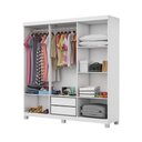 Ver imagem 3 de Guarda Roupa R22 6 Portas 2 Gavetas Com Espelho e Pés Carioca Móveis