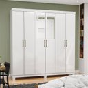 Ver imagem 2 de Guarda Roupa R22 6 Portas 2 Gavetas Com Espelho e Pés Carioca Móveis