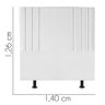 Cabeceira Estofada Grécia 140CM Casal Courino Branco - D A DECOR - 3