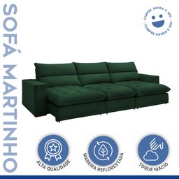Sofá Retrátil e Reclinável 350cm Martinho Veludo - 2