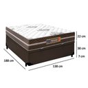 Ver imagem 3 de Cama Box Baú Casal Sintético + Colchão Molas Ensacadas Texas Prime Colchões 138cm Marrom