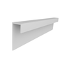 Perfil Rodapé Invertido, Mod "j", com Nicho para Led, Alumínio Epóxi Branco Fosco, 13 X 25mm X 3m - 1