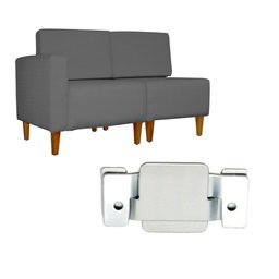 Poltrona Decorativa Alice Pés Trapézio Suede Cinza - Ds Estofados - 6