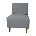 Ver imagem 5 de Poltrona Decorativa Alice Pés Trapézio Suede Cinza - Ds Estofados