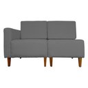 Ver imagem 1 de Poltrona Decorativa Alice Pés Trapézio Suede Cinza - Ds Estofados