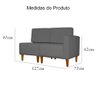 Poltrona Decorativa Alice Pés Trapézio Suede Cinza - Ds Estofados - 7