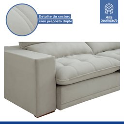 Sofá Retrátil e Reclinável 350cm Martinho Boucle - 7