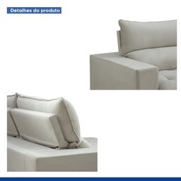 Sofá Retrátil e Reclinável 350cm Martinho Boucle - 8