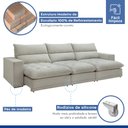 Ver imagem 6 de Sofá Retrátil e Reclinável 350cm Martinho Boucle