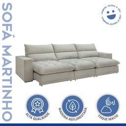 Sofá Retrátil e Reclinável 350cm Martinho Boucle - 2
