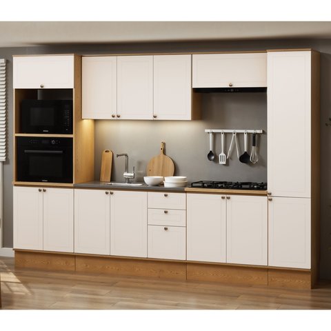 Cozinha Completa 14PTS 2GAVS s/Tpo Provence Cinamomo/Off White