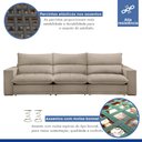 Ver imagem 3 de Sofá Retrátil e Reclinável 350cm Martinho Boucle