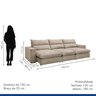 Sofá Retrátil e Reclinável 350cm Martinho Boucle - 9