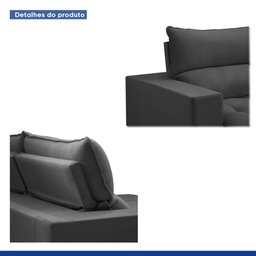Sofá Retrátil e Reclinável 350cm Martinho Boucle - 8