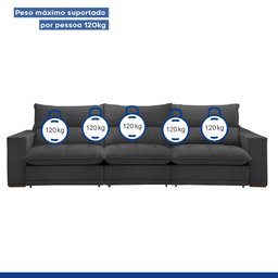 Sofá Retrátil e Reclinável 350cm Martinho Boucle - 10