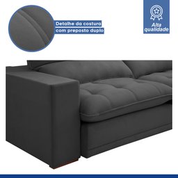 Sofá Retrátil e Reclinável 350cm Martinho Boucle - 7