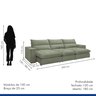 Sofá Retrátil e Reclinável 350cm Martinho Boucle - 9