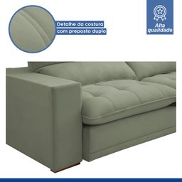 Sofá Retrátil e Reclinável 350cm Martinho Boucle - 7