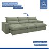 Sofá Retrátil e Reclinável 350cm Martinho Boucle - 5