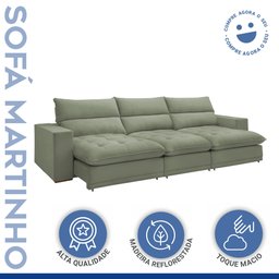 Sofá Retrátil e Reclinável 350cm Martinho Boucle - 2