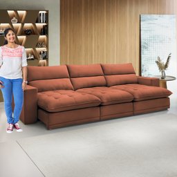 Sofá Retrátil e Reclinável 350cm Martinho Boucle - 11