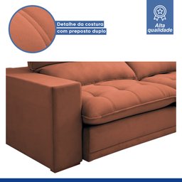 Sofá Retrátil e Reclinável 350cm Martinho Boucle - 7