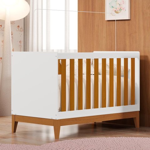 Berço Americano Mini Cama Flip Branco Fosco Savana