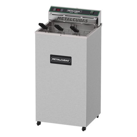 Fritador Elétrico Pedestal 3 Cestos 18l Somente Óleo 8000w Foe 18 P 220v - Metalcubas